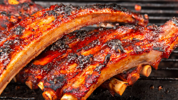 Smoky barbecue pork ribs